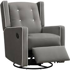 Baby Relax Mikayla Swivel Gliding Recliner Gray Microfiber Walmart Com In 2020 Swivel Recliner Chairs Recliner Chair Furniture