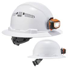 Ergodyne 8971led 8973led Full Brim Hard Hat Led Light With 4 Point Ratchet Suspension Hard Hat Hard Hats Construction Safety