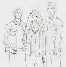 Vampire diaries coloring pages sketch coloring page. Coloring Vampire Diaries Sketch Vampire Vampire Diaries Coloring Pages