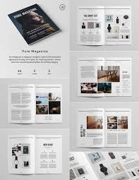 Download Pure Magazine Indesign Template Magazine Layout Design Print Layout Magazine Layout PSD Mockup Templates