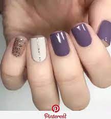 Amazing Purple Nail Color Idea Esmalte De Unas Blancas Manicura De Unas Decorados Para Unas Cortas