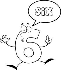 Numero 6 Para Colorear