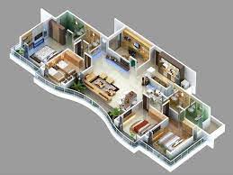 50 Four 4 Bedroom Apartment House Plans Architecture Design House Plans 4 Bedroom House Plans Dream House Plans