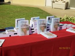 My Books On Display At The Book Launch Party Book Launch Party Book Launch Ideas Book Launch