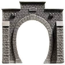 This stonewall portal is suitable for overhead line. Noch 48051 Tunnel Portal