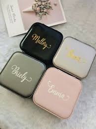 Make her feel special with personalised jewellery. Personalised Jewellery Box Travel Case Bridesmaid Birthday Wedding Teacher 21 18 Ebay