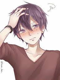 What A Shy Boy Animeguys Anime Drawings Boy Blushing Anime Cute Anime Guys