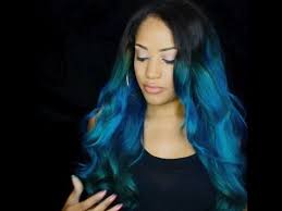 How To Blue Teal Aqua Grean Ombre Hair Tutorial Plus Show And Tell Blue Ombre Hair Dyed Hair Blue Ombre Hair Tutorial
