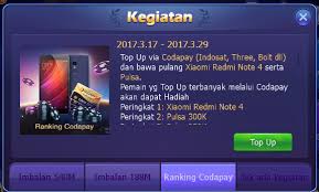 Minimal poin untuk penukaran pulsa adalah rp 10,000. Domino Qiuqiu Top Up Via Codapay Indosat Three Bolt Facebook