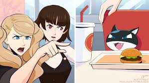Trying To Share Gameplay Footage Vs Atlus Woman Yelling At A Cat Persona 5 Memes Persona 5 Joker Persona 5