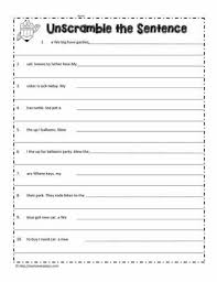 Scramble Sentences Sentence Scramble Scrambled Sentences Worksheet Sentences