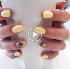 Ananas Short Nail Designs Yellow Nails Design Yellow Nail Art