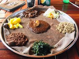 A vegetarian platter, or yetsome beyaynetu, at an. Authentic Ethiopian Food Review Of Habesha Nairobi Kenya Tripadvisor