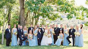 This Couple Chose A Citrus Theme For Their Family Centric Wedding In Virginia Martha Stewart Weddings Each Br Bridesmaid Dresses Marsala Wedding Bridesmaid