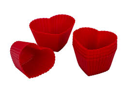 Heart Baking Cups Set Of 6 In 2020 Baking Cups Silicone Baking Cups Silicone Baking