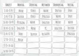 Freebie Stundenplan Timetable Download Printable Stundenplan Planer Kostenlos