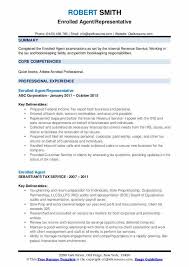 Enrolled Agent Resume Samples Qwikresume