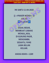 Keluaran nomor jitu hk / hongkong terpercaya. Bocoran Prediksi Syair Hk 11 April 2020 Royal Syair