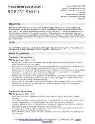 Production Supervisor Resume Samples Qwikresume