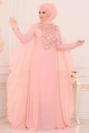 Tesetturlu Abiye Elbise Pelerinli Somon Tesettur Abiye Elbise 3843smn Tesetturisland Com 2020 Elbise Moda Stilleri The Dress