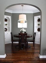 Love The Wall Color White And Dark Furniture For Our Dining Room Wall Color Benjamin Moore Antique Pewter Home Home Decor New Homes