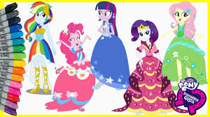29 gambar mewarnai my little pony anak 2018 marimewarnai com. My Little Pony Equestria Girls Gala Dress Mewarnai Kuda Poni Mlp Anime Coloring Youtube