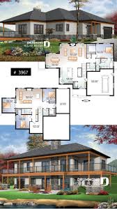 House plans with walkout basement farmhouse lake ranch modern plan w drummond 2018545 a style bungalow finished 2 car garage 5 bed floor homes plan 2018545 a ranch style bungalow with walkout finished basement 2 car garage 5 bed house floor plans homes farmhouse. Lakefront Bedrooms Basement Covered Walkout Terrace Ensuite Family Modern Floor Plans Basement House Plans Lake Front House Plans Lake House Plans
