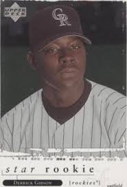 DERRICK GIBSON 1998 Upper Deck Baseball Card Star Rookie #268 Colorado  Rockies