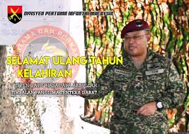 Panglima medan tentera darat ( army field commander ) atau commander land forces ( panglima angkatan darat ) ialah seorang pegawai kanan tentera darat british yang mempunyai tanggungjawab mewujudkan dan mempersiapkan angkatan darat bagi operasi semasa dan luar jangkaan. Selamat Ulang Tahun Kelahiran Divisyen Pertama Infantri Facebook