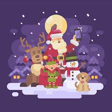 Set Of Christmas Illustrations About Work And Adventures Of Santa Claus And His F Christmas Illustration Design Christmas Illustration Cute Christmas Wallpaper