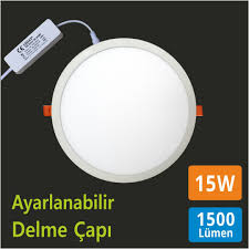 Ölçüleri standarttır 9 watt panel delik ölçüsündedir. Led Panel 15w Beyaz Ayarlanabilir Delme Capi Yuksek Isikli Iyi Fiyat