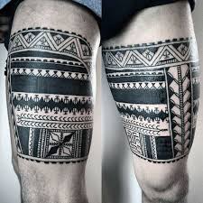 60 Tribal Leg Tattoos For Men Cool Cultural Design Ideas Leg Tattoo Men Leg Tattoos Maori Tattoo