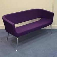 Allermuir Purple Reception Sofa Reception Sofa Used Office Chairs Outdoor Chaise Lounge Chair
