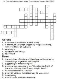 These 6th grade language arts crossword puzzles are printable. 6th 8th Grade Curriculum Vocab Crossword Puzzles Sample Freebie Tpt