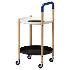 Fornyad Beistelltisch Mit Rollen Buche Schwarz Beistelltisch Rollen Beistelltisch Ikea