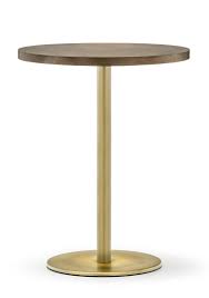 Inox Round Brass Table Base Pedrali At Defrae Contract Furniture Brass Table Base Restaurant Table Bases Brass Round Table