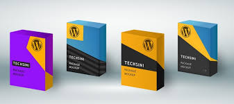 A tall standing box with a blank cd/dvd next to it. Free Psd Software Package Mockup Bundle By Techsini Set Of 4 Mockups