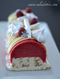 Cette recette vous procurera d'excellentes sensations gustatives et charmera vos papilles et vos pupilles. Buche Glacee Framboise Nougat Au Thermomix Dessert Noel Thermomix Buche Glacee Thermomix Nougat Thermomix