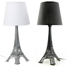 Eiffel Tower Bedside Table Lamp Black White Shade H52cm 42 5cm 33cm Uk Plug Tafellamp Nachtlampje