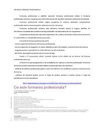 Formative, pentru a asigura corelarea acestora cu nevoile. Tipuri De Formare Profesionala