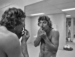 Joseph william namath is a former american football quarterback who played in the american football league and national football league for. Joe Namath In Locker Room Shaving Ny Holden Luntz Gallery