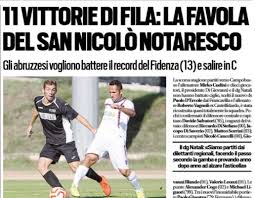 La chiesa di san clemente al vomano nella periferia di notaresco. Tuttosport Superata Anche La Corazzata Palermo 11 Vittorie Di Fila La Favola Del San Nicolo Notaresco Ilovepalermocalcio