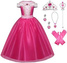 Little Girls Princess Aurora Costume Halloween Party Birthday Dress Up Cosplay In 2020 Little Girl Princess Dresses Princess Costumes For Girls Disney Princess Dresses