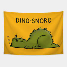 Download funny dino images and photos. Dino Snore Funny Cartoon Dinosaur Art Illustration Dinosaur Tapestry Teepublic