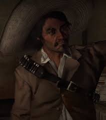 No detalhe, com o símbolo estampado na máscara e gravata /fotos: Javier Escuella Red Dead Wiki Fandom