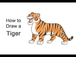 Tiger cartoon stock photos and images. How To Draw A Tiger Roaring Cartoon Youtube