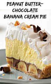 Pour the cream mixture over the chocolate and. Peanut Butter Chocolate Banana Cream Pie My Honeys Place Recipe Chocolate Banana Banana Pie Banana Cream Pie