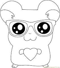 100% free coloring page of sunglasses. Hamtaro Wear Sunglasses Coloring Page For Kids Free Hamtaro Printable Coloring Pages Online For Kids Coloringpages101 Com Coloring Pages For Kids