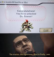 Oct 31, 2021 · if you want to unlock characters in mario kart wii, unlock baby daisy by getting at least 1 star rank for all 150cc or 50cc grand prix cups. Fire Mario 64 On Twitter Me When I Unlocked Dry Bowser In Mario Kart Wii Https T Co To1oveq6u6 Twitter