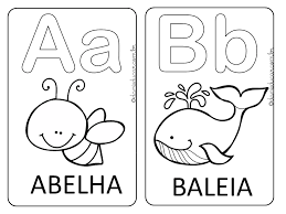 Ilustrações de desenho vetorial em estilo escandinavo desenhado à mão. Alfabeto Ilustrado Para Colorir Dani Educar